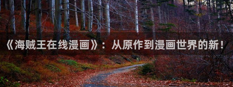 《海贼王在线漫画》：从原作到漫画世界的新！